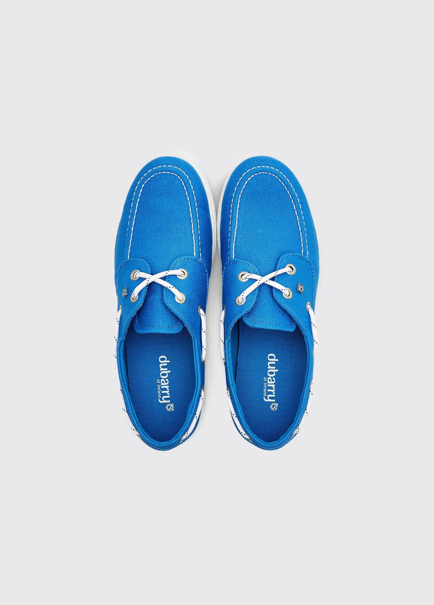 Biarritz Canvas Deck Shoe - Blue Mist