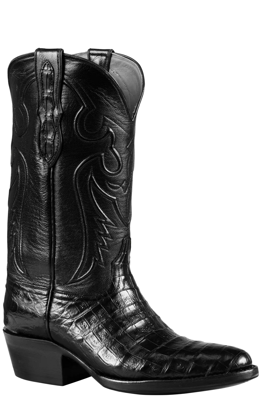 Black Jack Men's Select Caiman Belly Cowboy Boots - Black