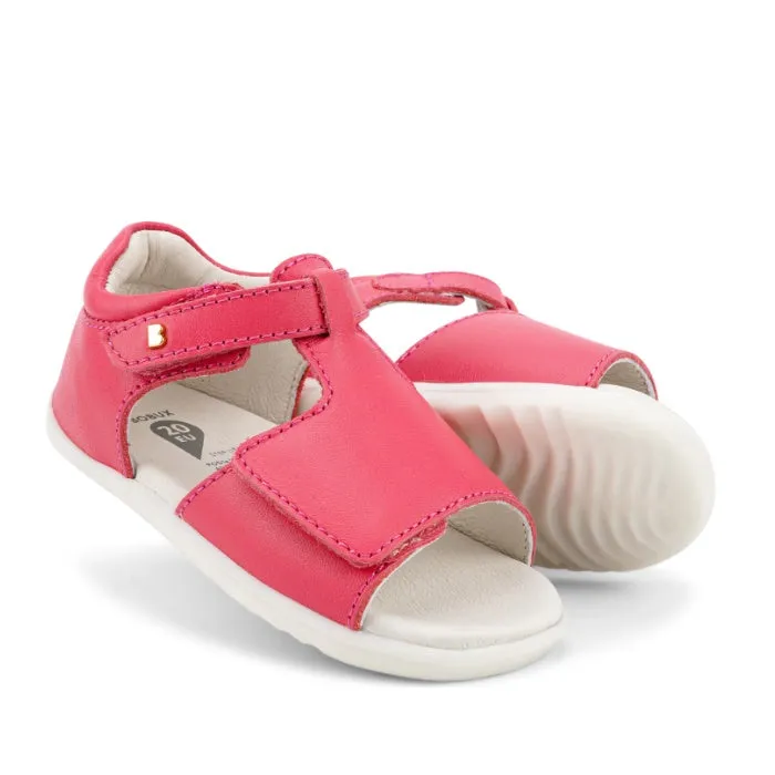 Bobux Step Up Mirror Leather Sandal Guava Bright  Pink 727338