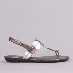 Circle-strap Sandal in Lead - 12444