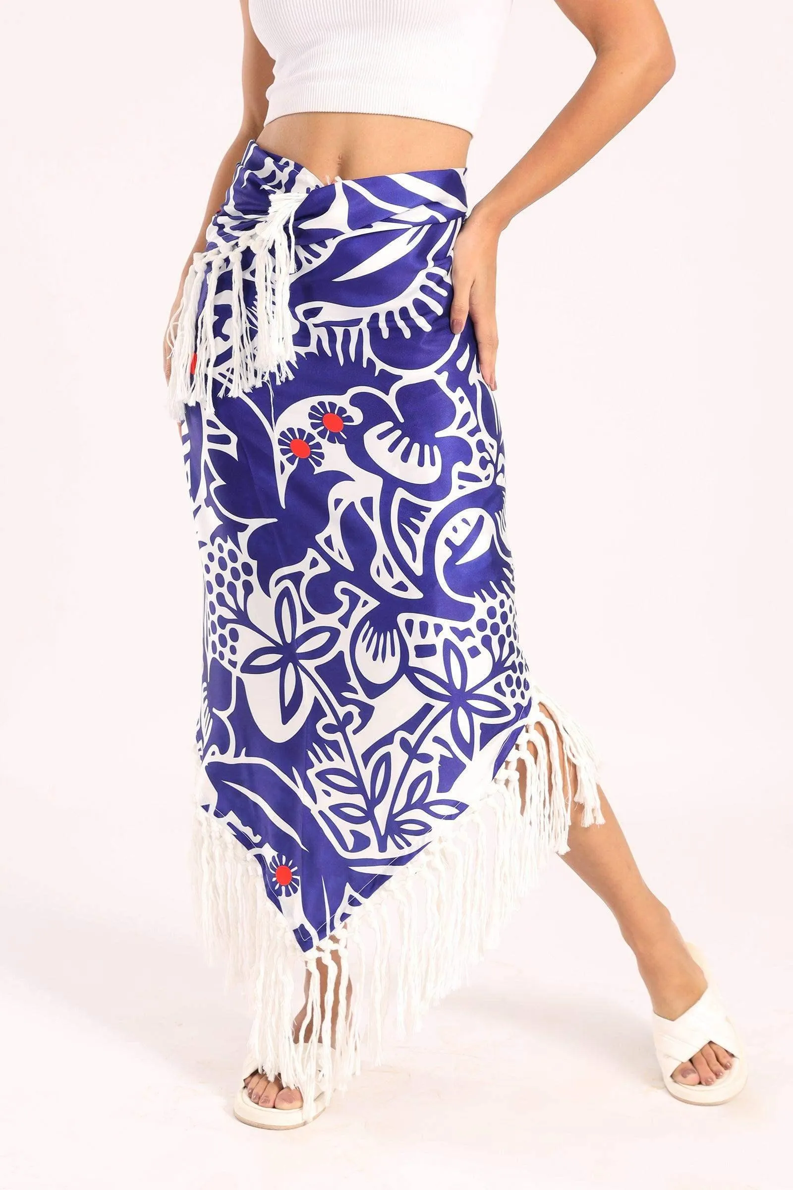 Cover Up Skirt with Fringes