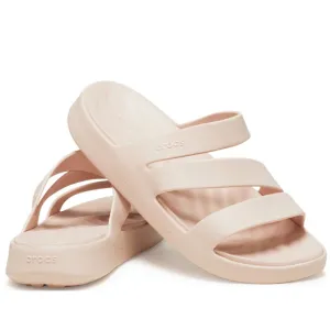 Crocs - Womens Getaway Strappy Slide Sandal Quartz Pink