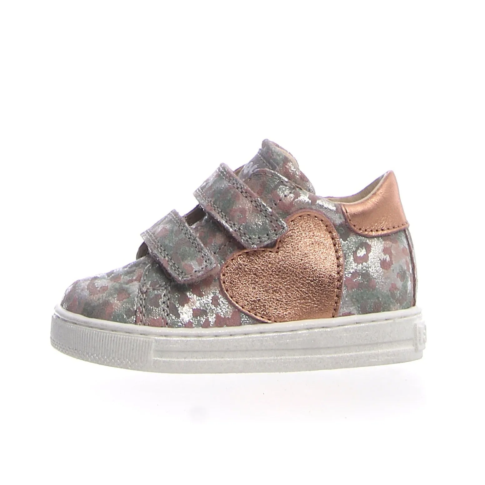 Falcotto Girl's Zenia Vl Vel.Mimetico Sneakers - Lam/Lam Cocco/Cipria