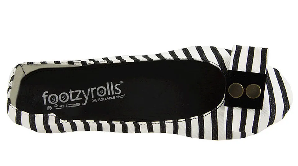 Footzyrolls Candy Striper Black