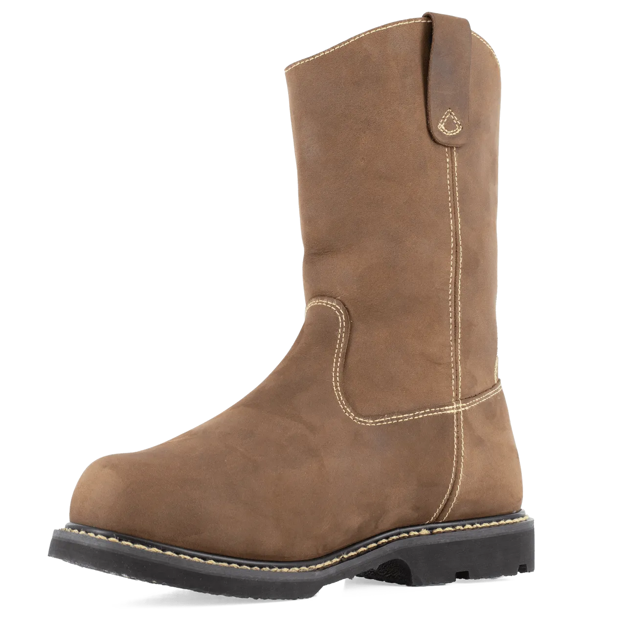 Groundbreaker Composite-Toe 11 Inch Int Met Guard Pull-On Work Boot Brown