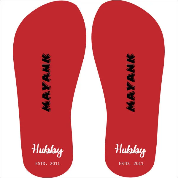 Hubby © Personalized Flip Flops for Husband