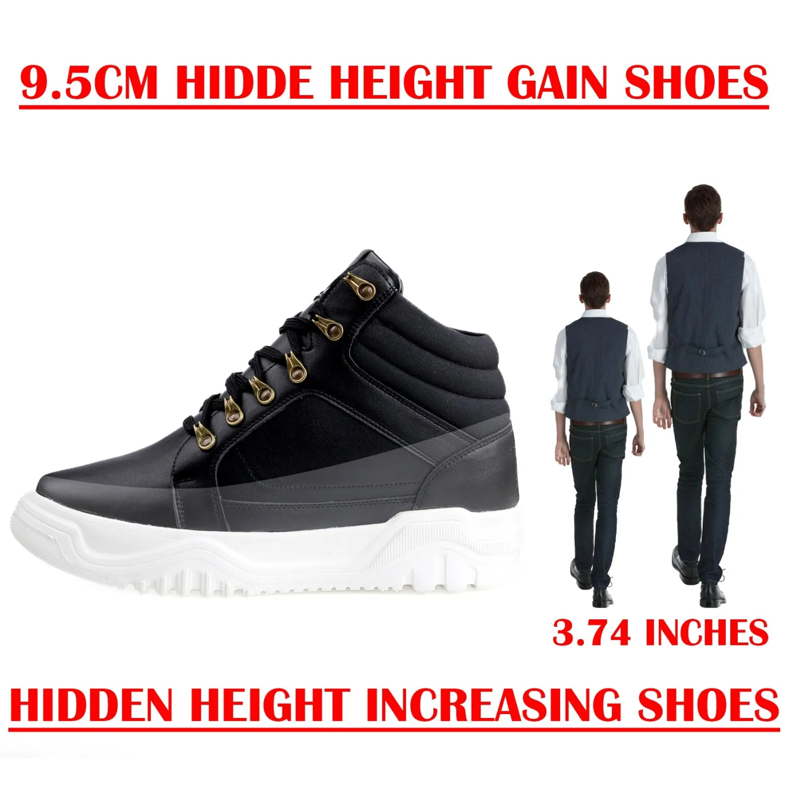 Men's 3.74 (9.5CM) Inches Hidden Height Increasing Shoes