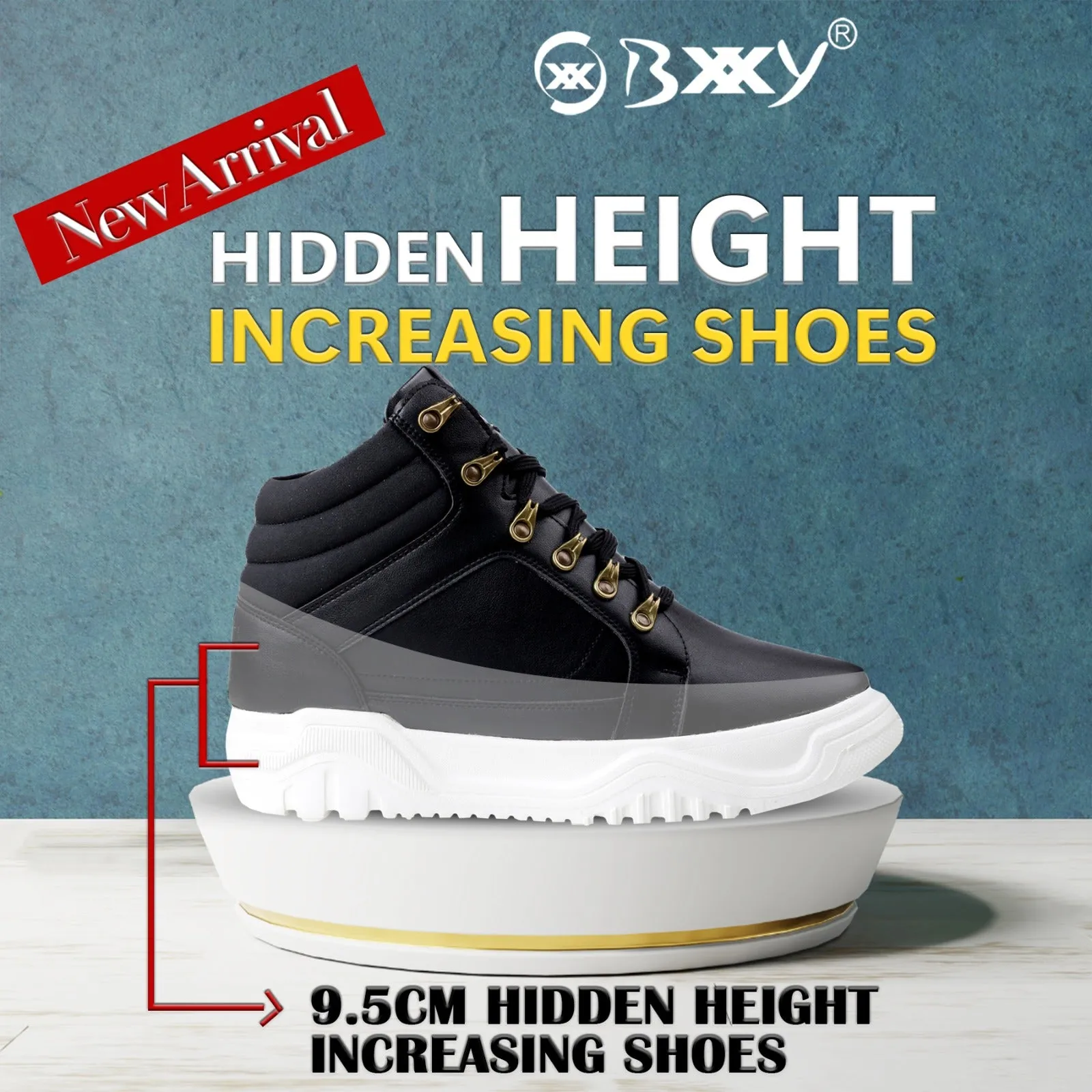 Men's 3.74 (9.5CM) Inches Hidden Height Increasing Shoes