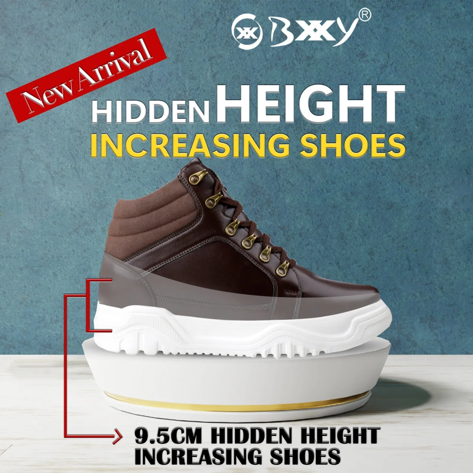 Men's 3.74 (9.5CM) Inches Hidden Height Increasing Shoes