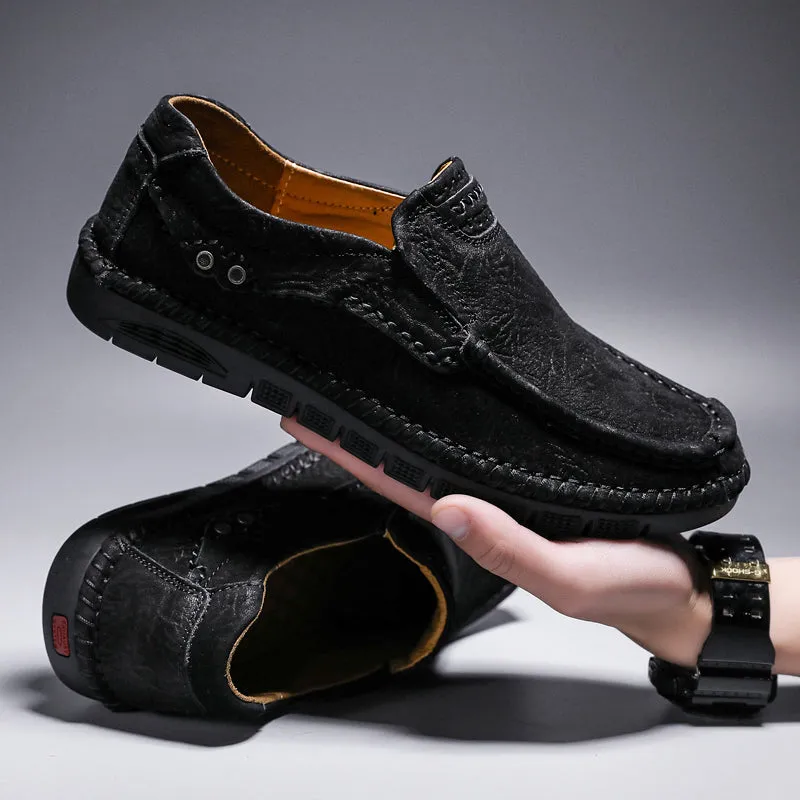 Men's Leather Moccasins Shoes Pumps Slip on Loafers | 88138