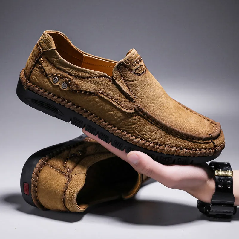 Men's Leather Moccasins Shoes Pumps Slip on Loafers | 88138