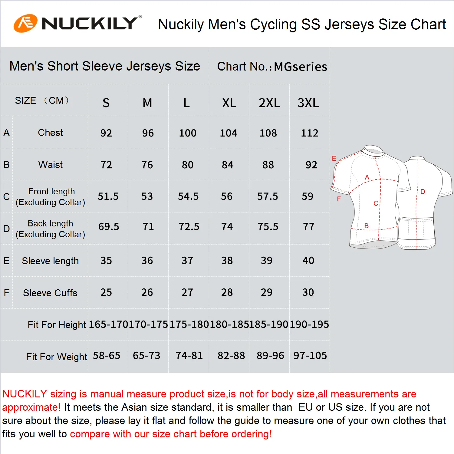 Nuckily MG0038 Short Sleeve Cycling Jersey