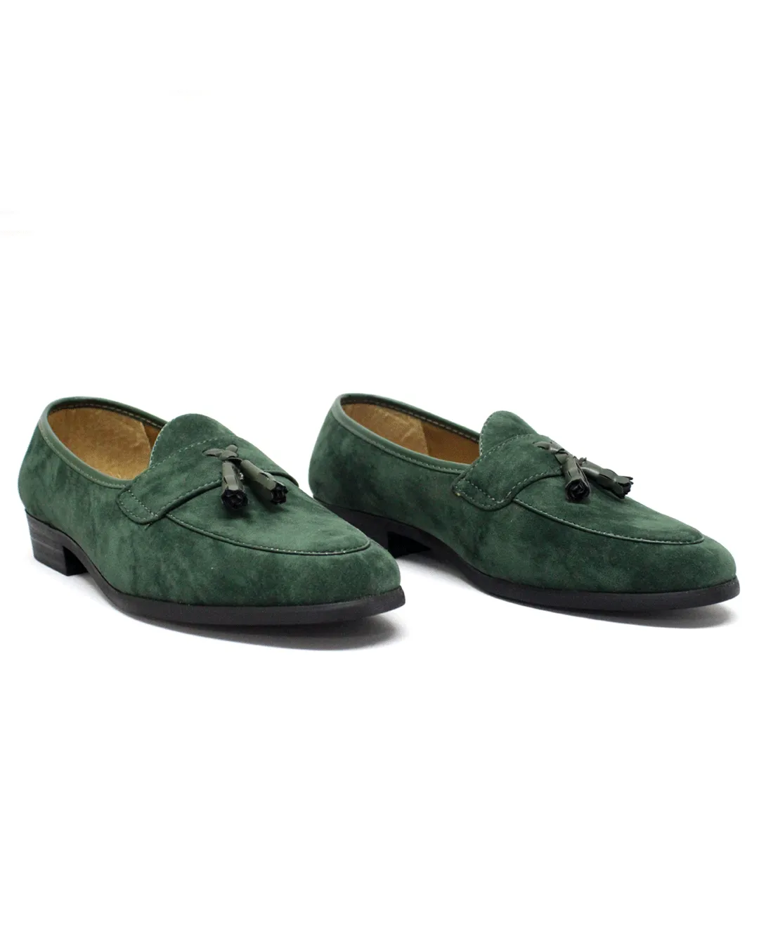 P CROUCH & CO Green Suede