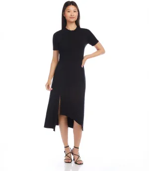 Petite Size Asymmetric Front-Slit Dress