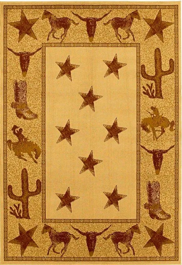 "Cowboy Up" Western Area Rug (7'10" x 9'10")