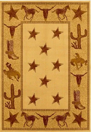 "Cowboy Up" Western Area Rug (7'10" x 9'10")