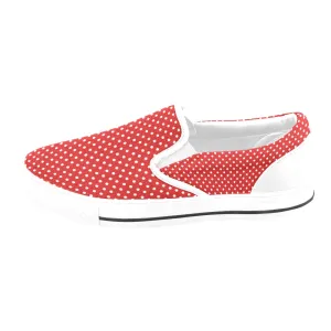 Red Dot Slip-on Canvas Women's Shoes