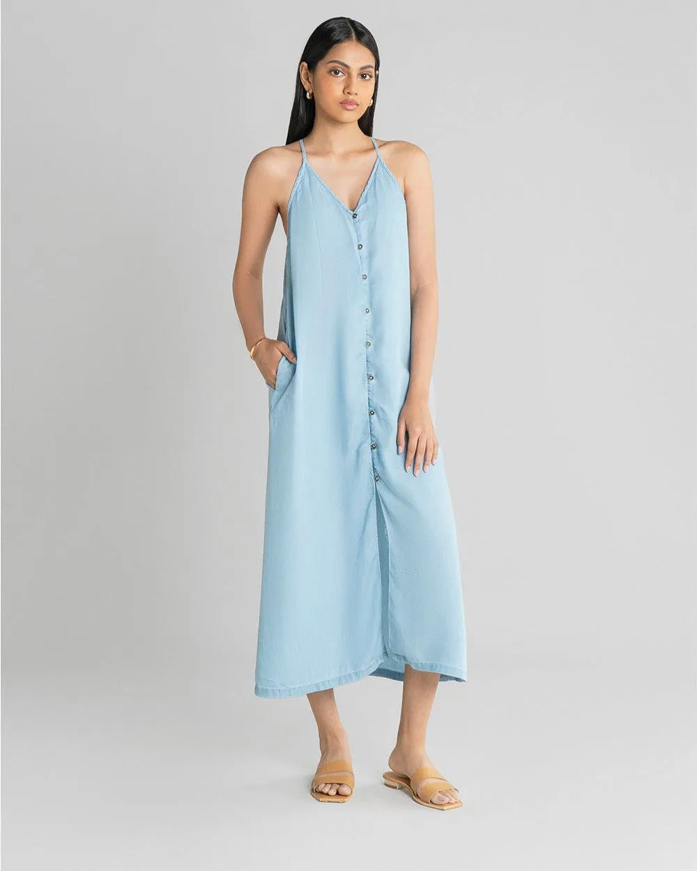 Reistor In the Mood for Love Denim Maxi Dress