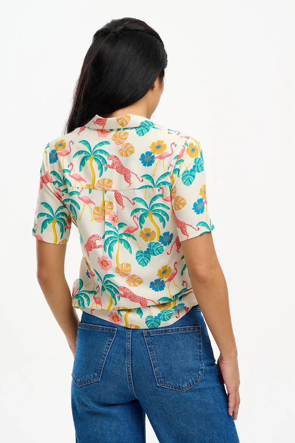 Santana Shirt - Off-White/Multi, Summer Jungle