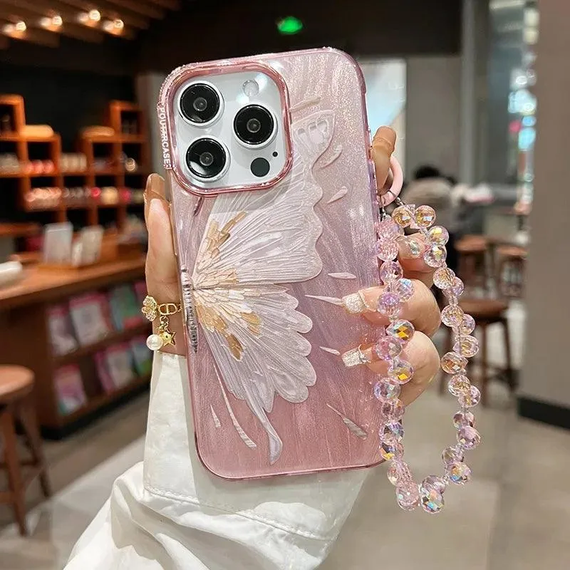 SCCPC219 Cute Phone Case For iPhone 11, 12, 13, 14, and 15 series - Glitter Shinny Butterfly