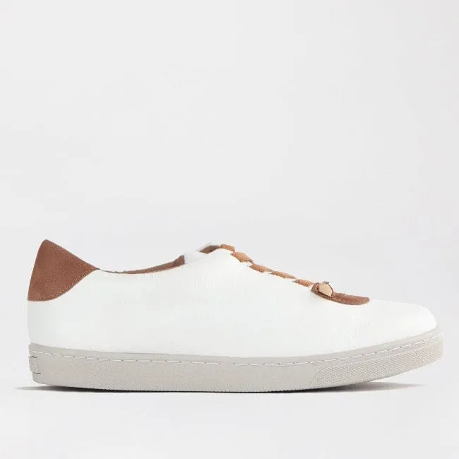 Sneaker with Removable Footbed in White Multi -12187