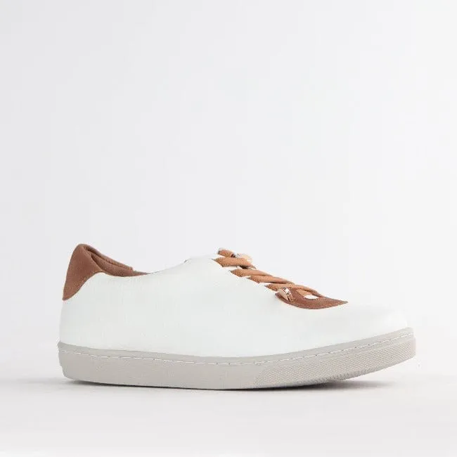 Sneaker with Removable Footbed in White Multi -12187