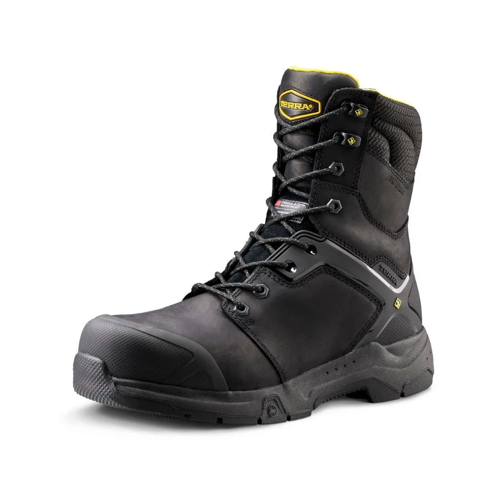 Terra Carbine Men's WP 8 inch Composite Toe Work Boot - BLACK TR0A4TCRBLK