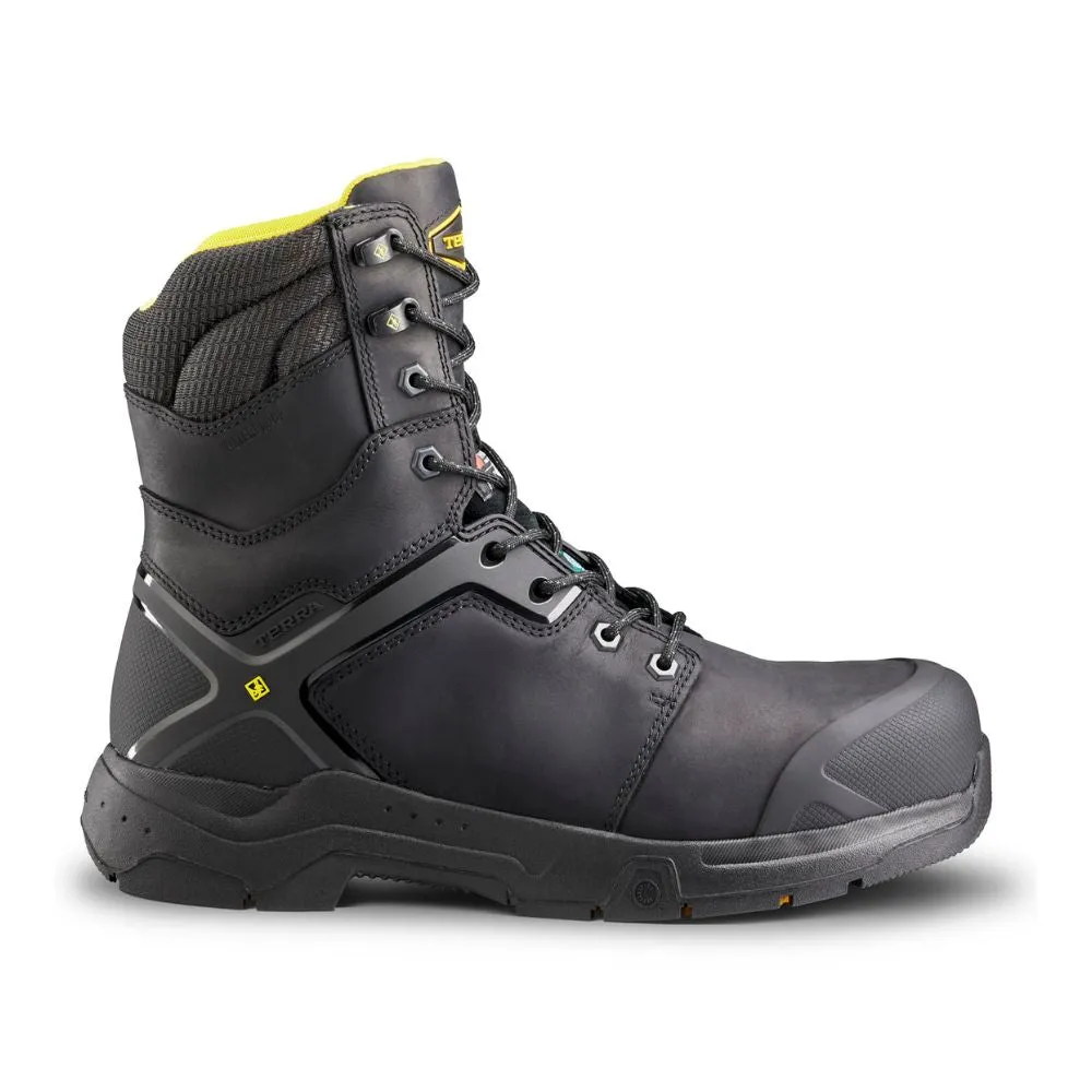 Terra Carbine Men's WP 8 inch Composite Toe Work Boot - BLACK TR0A4TCRBLK