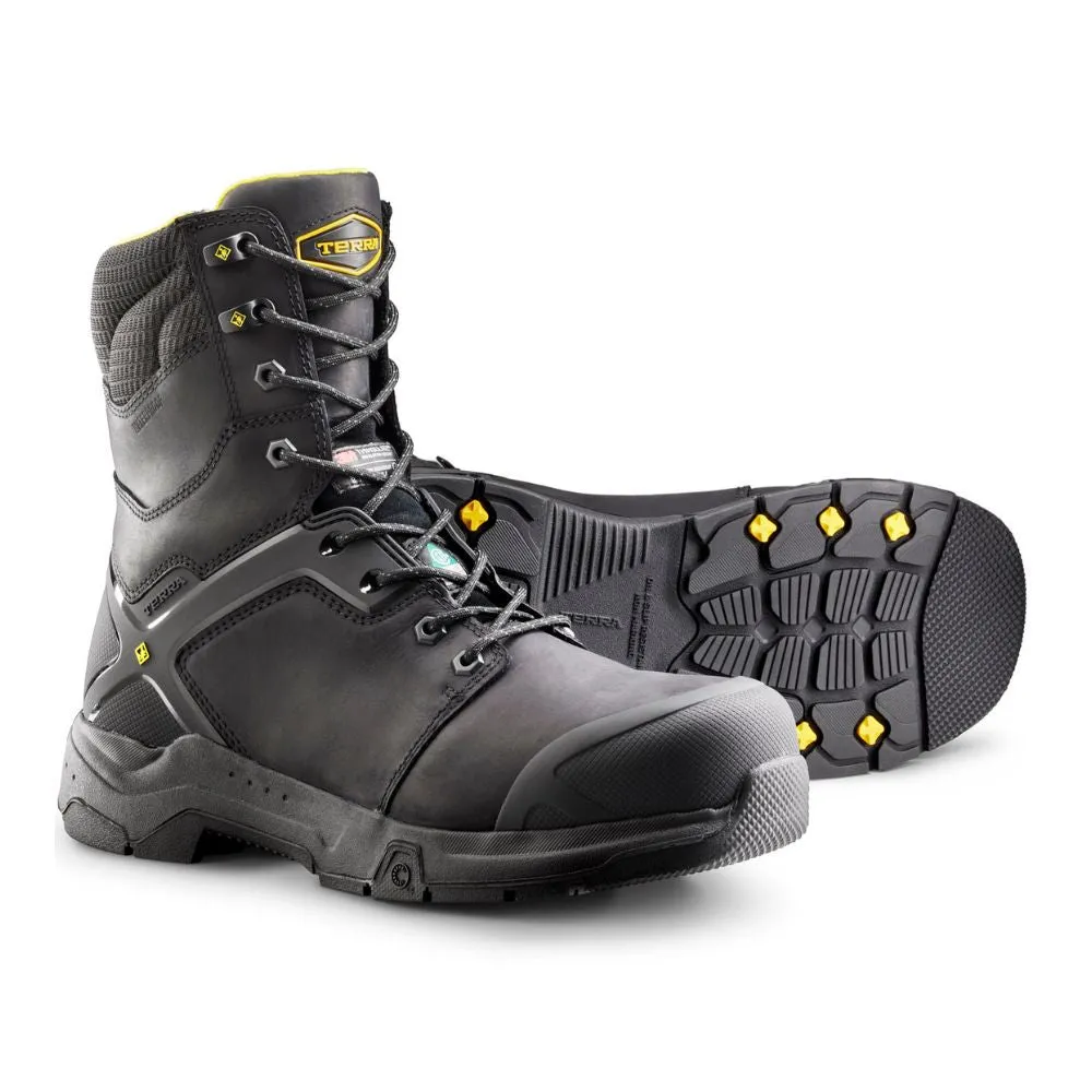 Terra Carbine Men's WP 8 inch Composite Toe Work Boot - BLACK TR0A4TCRBLK