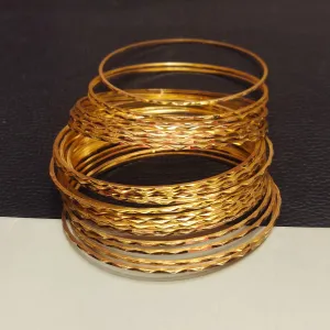 The Ultimate One Gram Gold Plated 24 Thin Bangles Set by Asp Fashion Jewellery