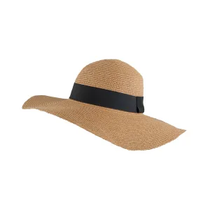 Women’s Floppy Straw Sun Hat with Ribbon